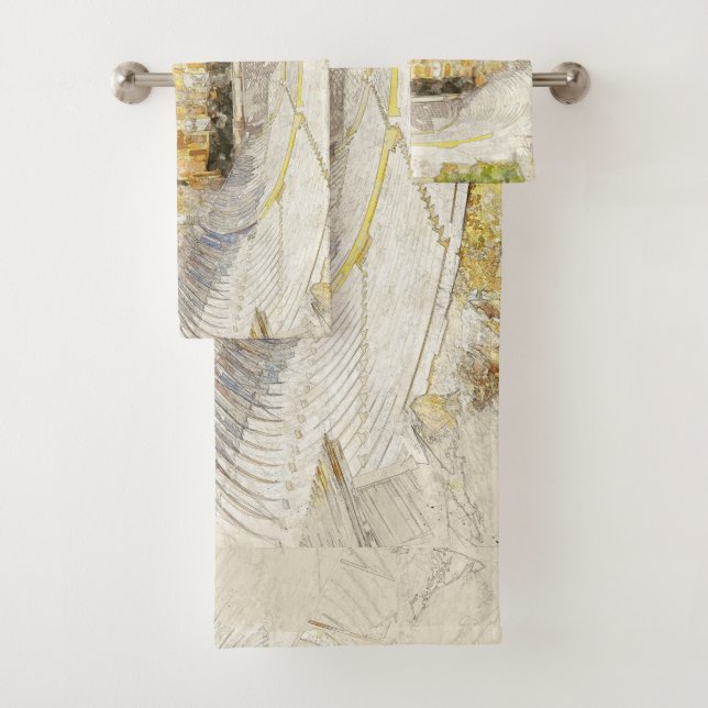 Ancient Theater of Athens Greece Bath Towel Set  (Insitu)