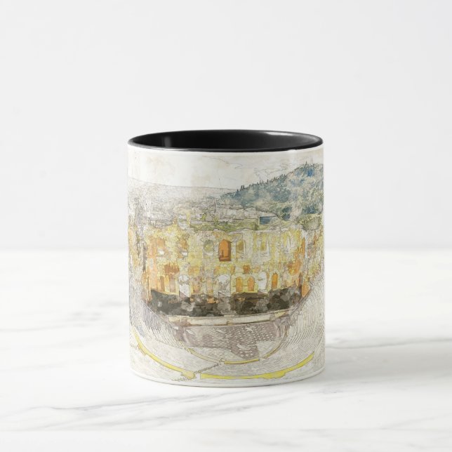Ancient Theater of Athens Greece Coffee Mug Travel (Center)