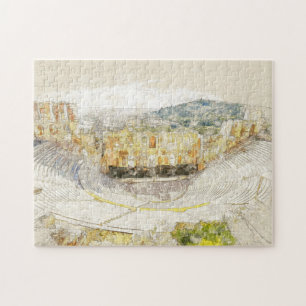 Ancient theater of Athens, Greece Jigsaw Puzzle