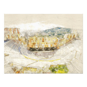 Ancient theater of Athens, Greece Photo Print