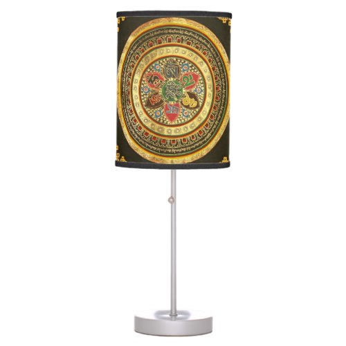 ANCIENT TIBETAN MANDALA TABLE LAMP