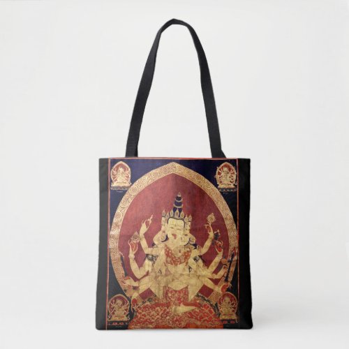 Ancient Tibetan Tapestry Tote Bag