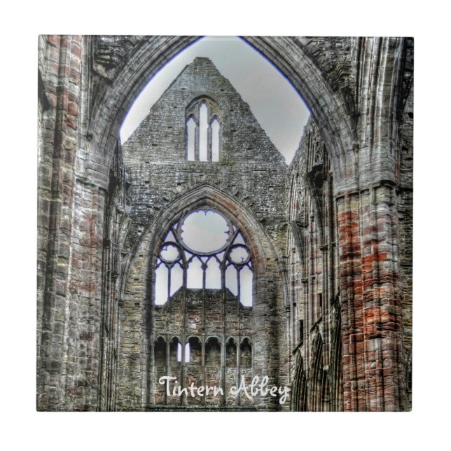 Ancient Tintern Abbey, Cistercian Monastery, Wales Ceramic Tile (Front)