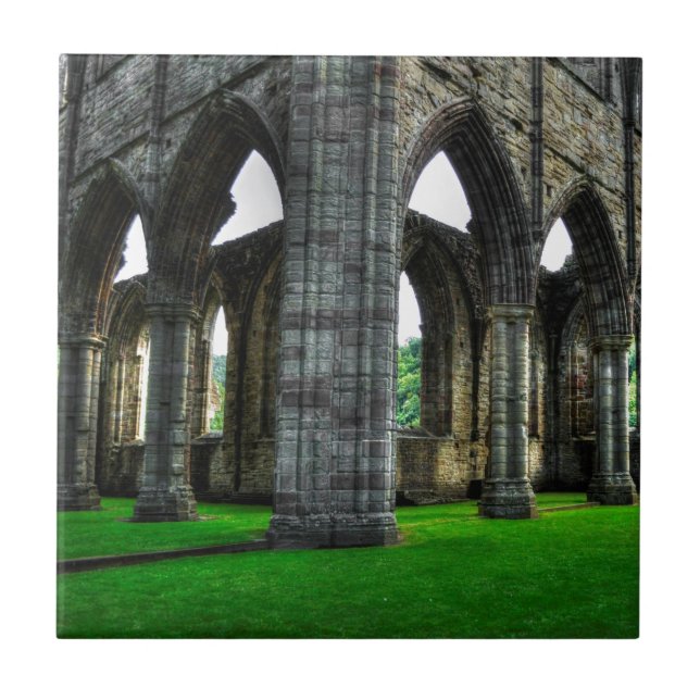 Ancient Tintern Abbey, Cistercian Monastery, Wales Ceramic Tile (Front)