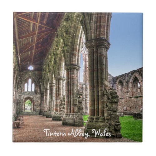Ancient Tintern Abbey Cistercian Monastery Wales Ceramic Tile