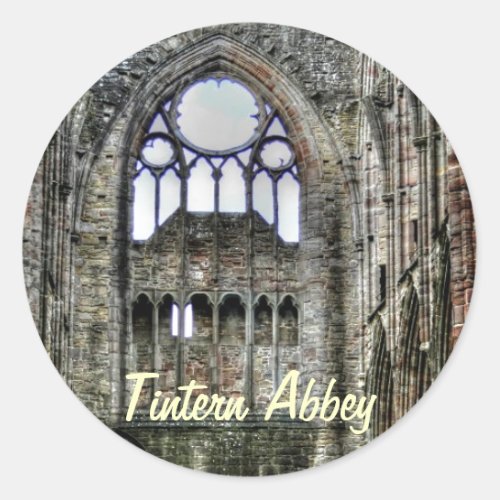 Ancient Tintern Abbey Cistercian Monastery Wales Classic Round Sticker