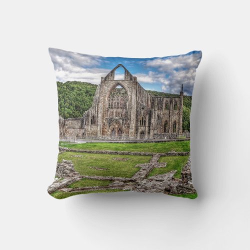 Ancient Tintern Abbey Cistercian Monastery Wales Throw Pillow