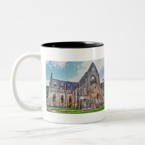 Ancient Tintern Abbey Cistercian Monastery Wales Two_Tone Coffee Mug