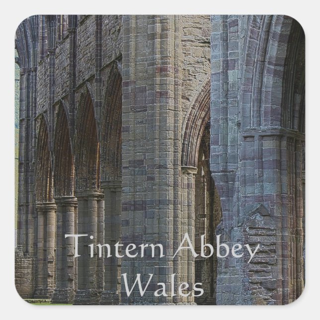 Ancient Tintern Abbey I Cistercian Monastery Wales Square Sticker (Front)