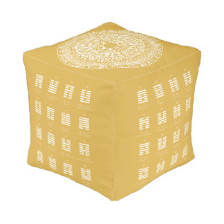 Ancient Tools Yellow Pouf