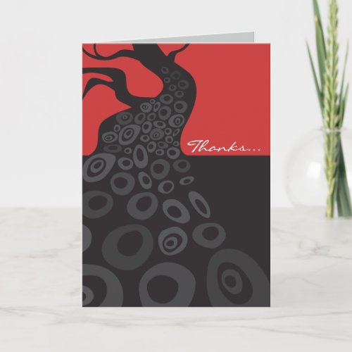 ANCIENT TREE Bar Bat Mitzvah Thank You Card