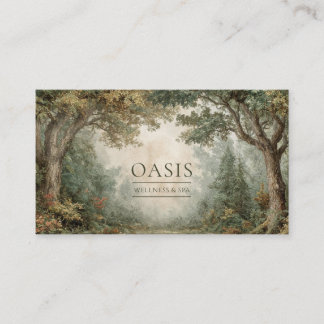Ancient Tree Forest Archway Rustic Landscape Business Card
