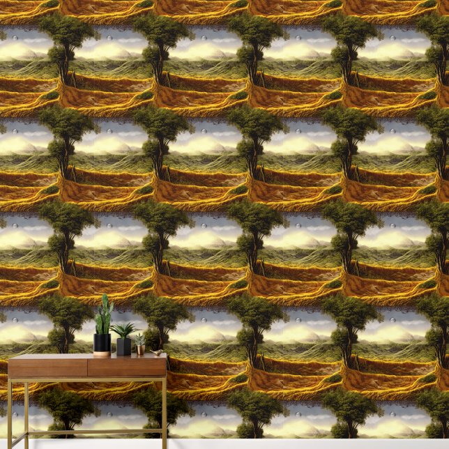 Ancient tree landscape wallpaper  (Hallway)