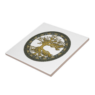 Ancient Tree of Life Ceramic Tile