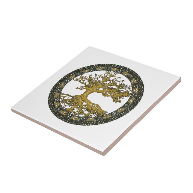 Ancient Tree of Life Ceramic Tile (Side)