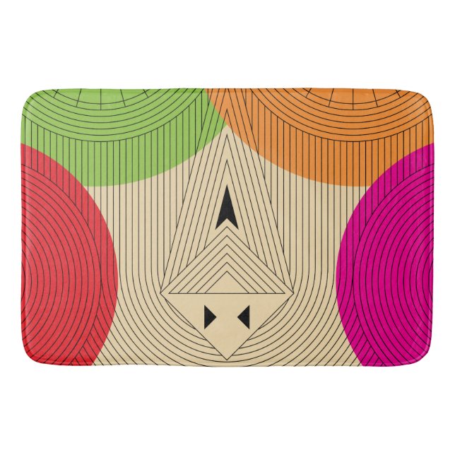 ancient triangle bath mat (Front)