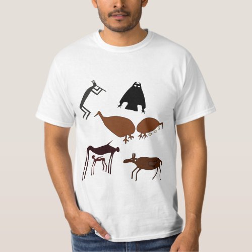 Ancient Tribal Earth Art _ Ancient Animals T_Shirt