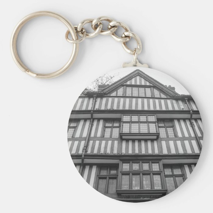 Ancient Tudor house in London Keychains