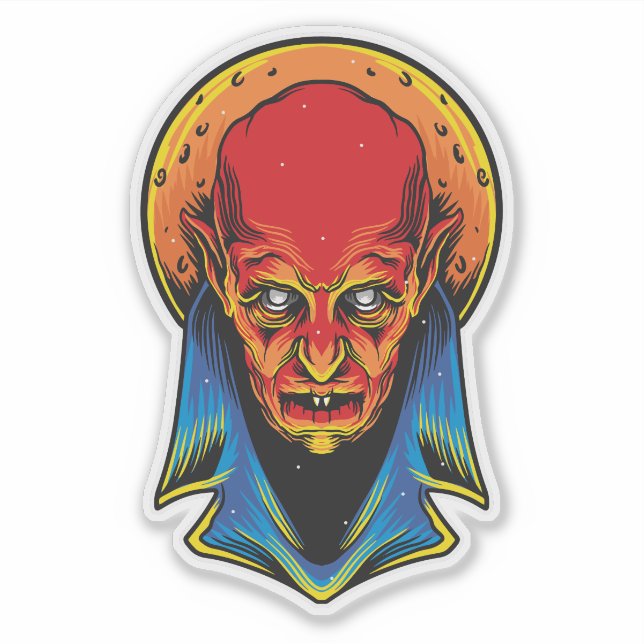 Ancient Vampire Illustration Sticker (Front)