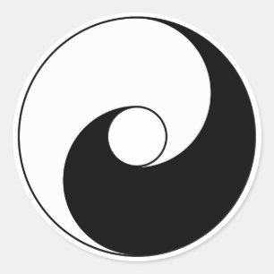Ancient version of Taijitu by Lai Zhi-De Yin Yang Classic Round Sticker