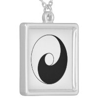 Ancient version of Taijitu by Lai Zhi De Yin Yang Silver Plated Necklace