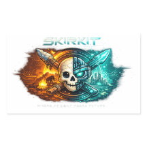 Ancient vs Future Cyber Skull Sticker | Tribal Fir
