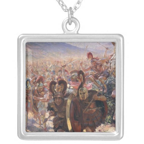 Ancient Warriors Silver Plated Necklace