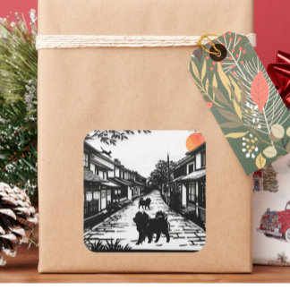 ANCIENT WHISPERS  Chow  Square Sticker