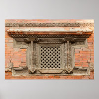 Ancient window in Nasal Chowk Courtyard of Hanuman