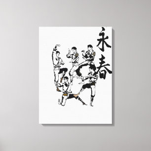Ancient Wing Chun Kung Fu Scroll Wrapped Canvas