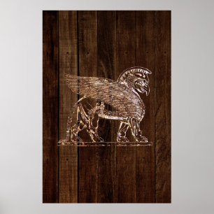 Ancient Winged Lion Poster