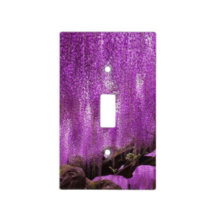 Ancient Wisteria Purple Lavender Flowers Light Switch Cover