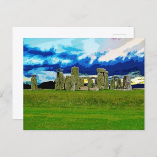 Ancient Wonder Architecture of Stonehenge England Postcard