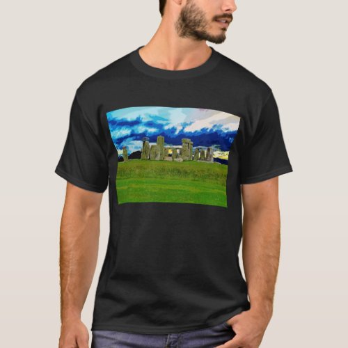 Ancient Wonder Architecture of Stonehenge England T_Shirt