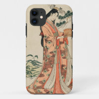 Ancient Wood Drawing of Japanese Woman