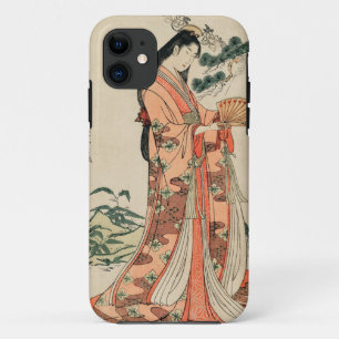 Ancient Wood Drawing of Japanese Woman iPhone 11 Case
