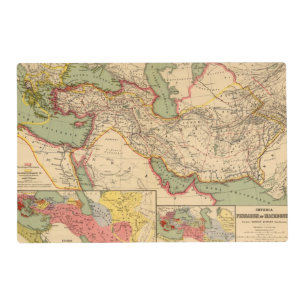 Ancient world empires of the Persians,Macedonians Placemat