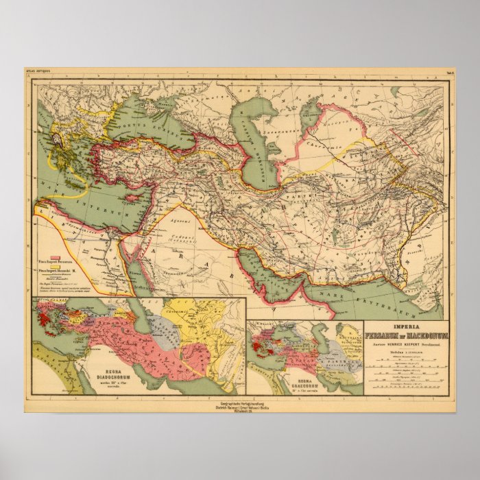 Ancient world empires of the Persians,Macedonians Posters