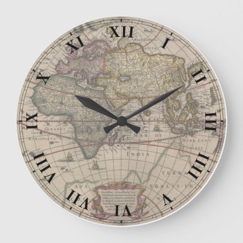 Ancient World Map Clock