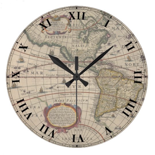 Ancient World Map Clock