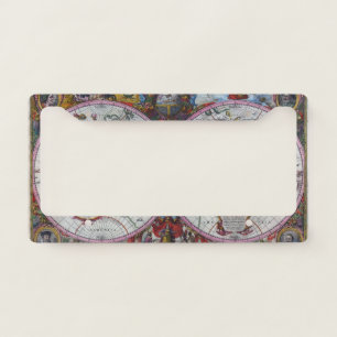 Ancient World Map License Plate Frame