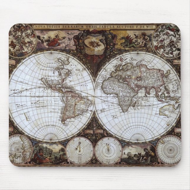 Ancient World Map Mouse Pad (Front)