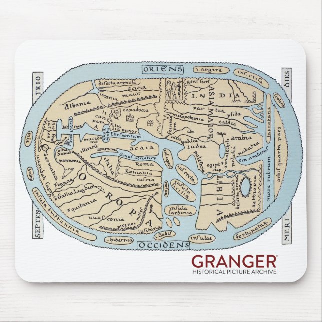 Ancient World Map Mouse Pad (Front)