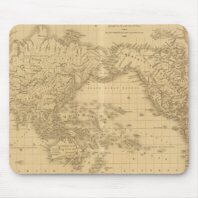 Ancient World Map Mouse Pad (Front)
