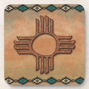 Ancient Zia Drink Coaster