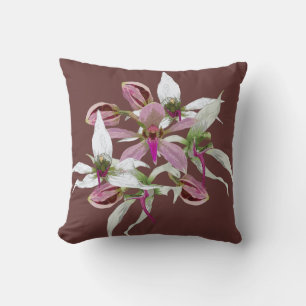 Ancistrochilus orchids throw pillow