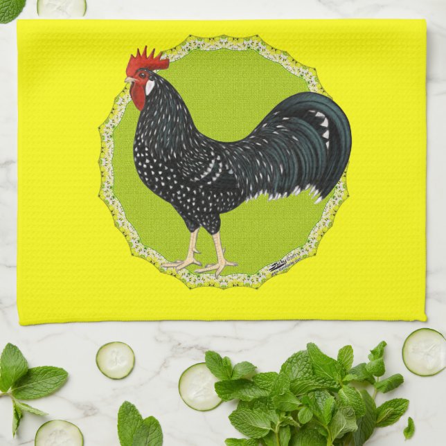 Ancona Rooster Kitchen Towel (Folded)