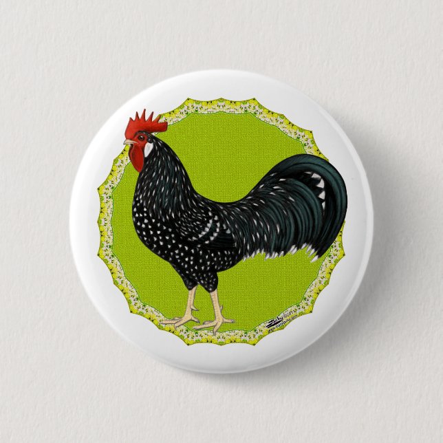 Ancona Rooster Pinback Button (Front)