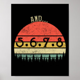 And 5678 Dance Music Teacher Line Dance Funny Danc Poster