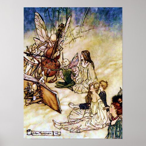 And a Fairy Song by Arthur Rackham Poster